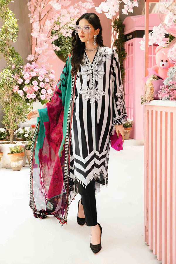 3 Piece Embroidered Lawn Suit | MPT-2609-B