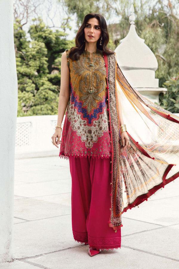3 Piece Embroidered Cambric Suit | MPT-2710-A