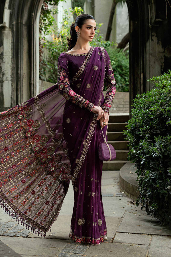 Embroidered Chiffon Saree
