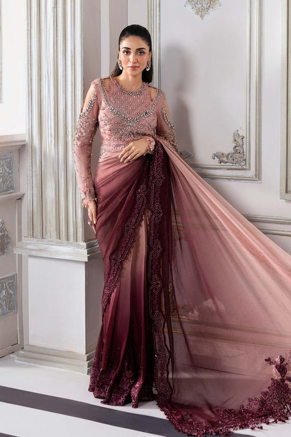 3 Piece Embroidered Chiffon Suit | BD-3001