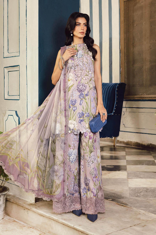 3 Piece Embroidered Cambric Suit | MPT-2708-A