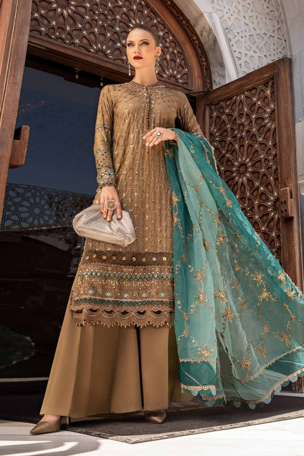 Embroidered Cotton Satin Suit | CST-808