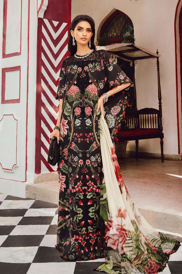 3 Piece Embroidered Cambric Suit | MPT-2709-B
