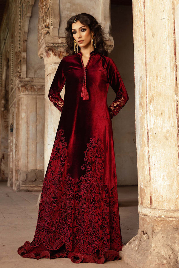 Embroidered Velvet Outfit (2Pc) | LF-CH25-02
